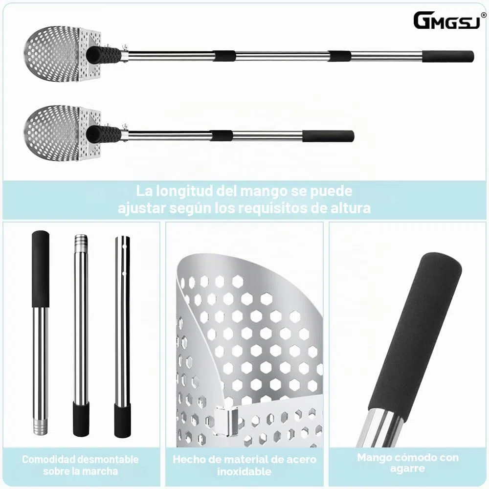 Cuchara de arena resistente para detección de metales, búsqueda del tesoro de visualización de playa, palas de arena, accesorios de detección de detector de metales y herramientas de