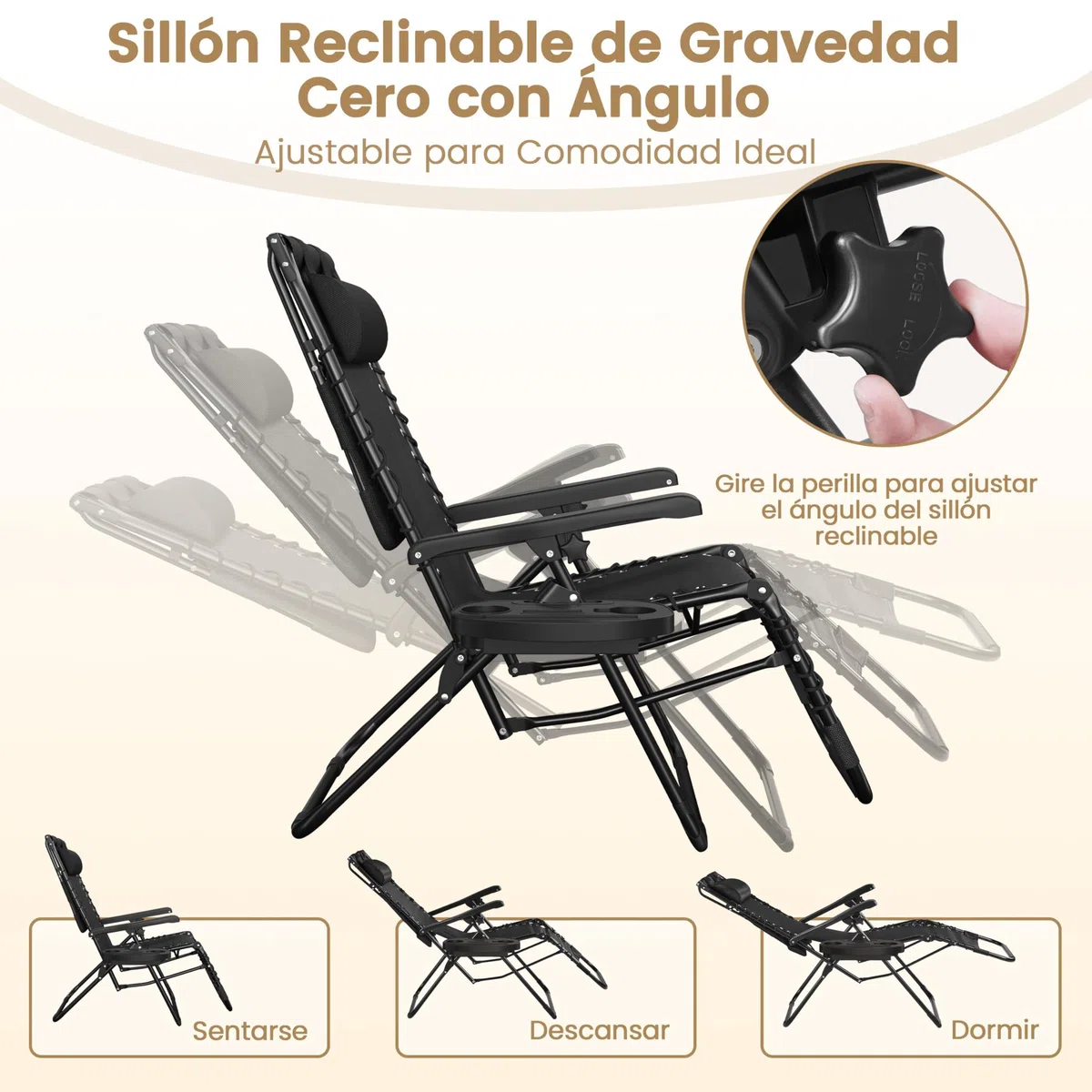 Yaheetech Tumbonas Jardin Exterior, Tumbonas Plegables con Reposacabezas y Parasol, Soportado 115 kg, para Piscina, Jardín, Tumbona Piscina Resistente a Intemperie, Negro