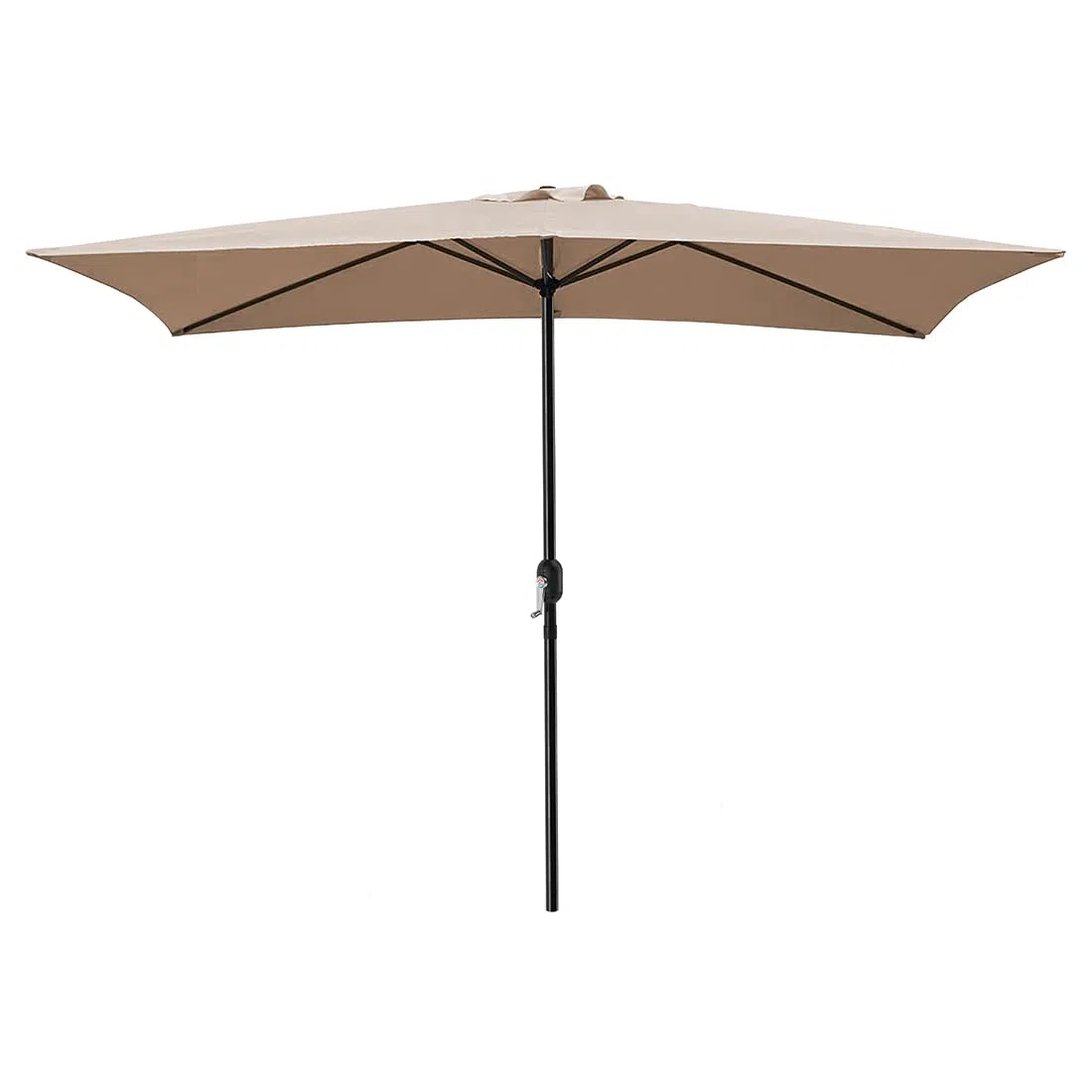 Acomoda Textil – Sombrilla de Jardín con Forro Anti UV 200x300cm. Parasol de Aluminio con Manivela, Toldo Rectangular para Patios y Terrazas (Beige)