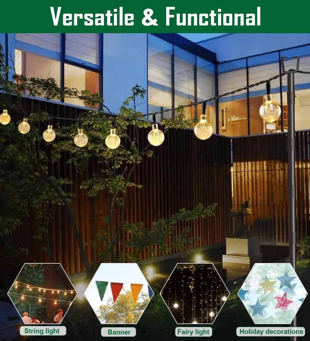 HoldOneLight String Light Pole para cubierta de 10 ft/3 m Outdoor String Light Poles - Altura ajustable, metal inoxidable, resistente para patio, patio trasero, jardín y fiesta (1 paquete)
