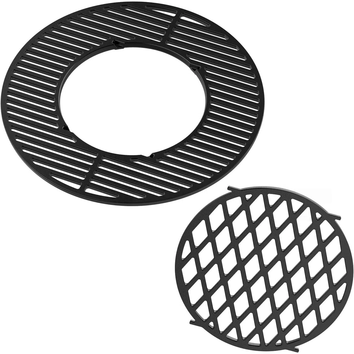 onlyfire Rejilla Hierro Fundido Asado Accesorios para el Sistema de Barbacoa Gourmet, BBQ Accesorios para Parrillas de carbón Weber de 57 cm