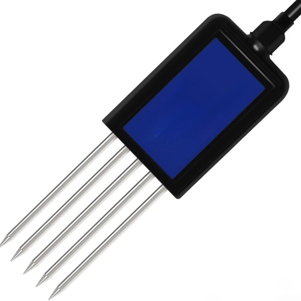 Sensor de suelo 7 en 1 para temperatura, humedad, conductividad de pH, detección NPK con soporte de memoria para uso en granja y jardín (7 en 1)