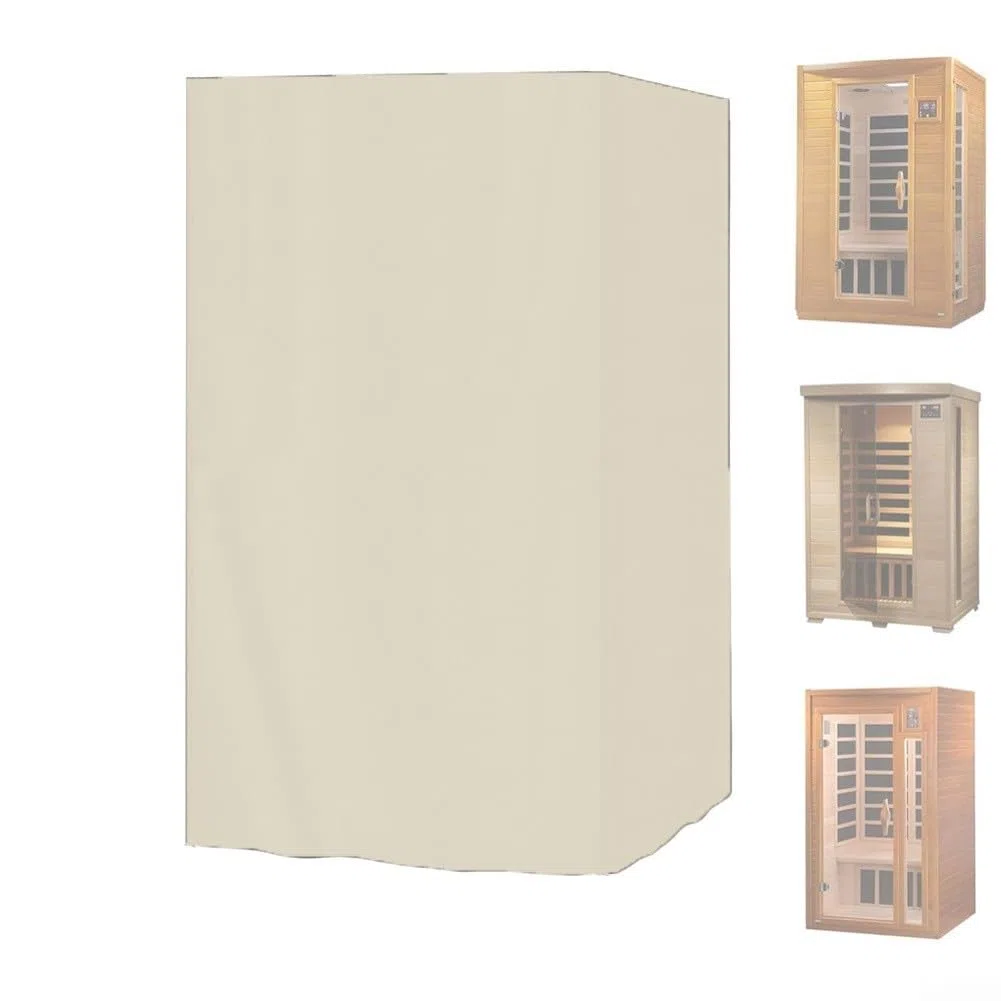 Funda de sauna resistente para exteriores para sauna de 1 a 2 personas, infrarrojos o de madera, tela Oxford impermeable con revestimiento de PVC, resistente a los rayos UV, protección