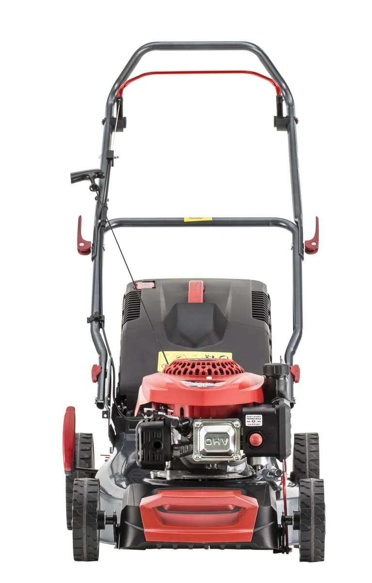 AL-KO Cortacésped de Gasolina Easy 4.16 P-D, Ancho de Corte de 41 cm, Potencia de Motor de 1,2 kW, Ajuste de Altura de Corte Central, Carcasa de Chapa de Acero, para césped de hasta 600 m²