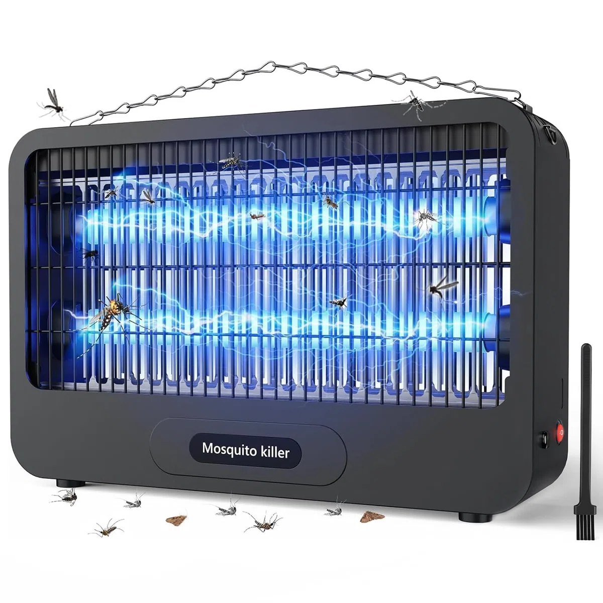 Lámpara Antimosquitos Exterior, 3500V 20W Mata Mosquitos Electrico, Lampara Mosquitos Silenciosa, Resistente al Agua IPX4, para Interior, Exterior, Cocina, Dormitorio, Jardín, Patio(100m²)