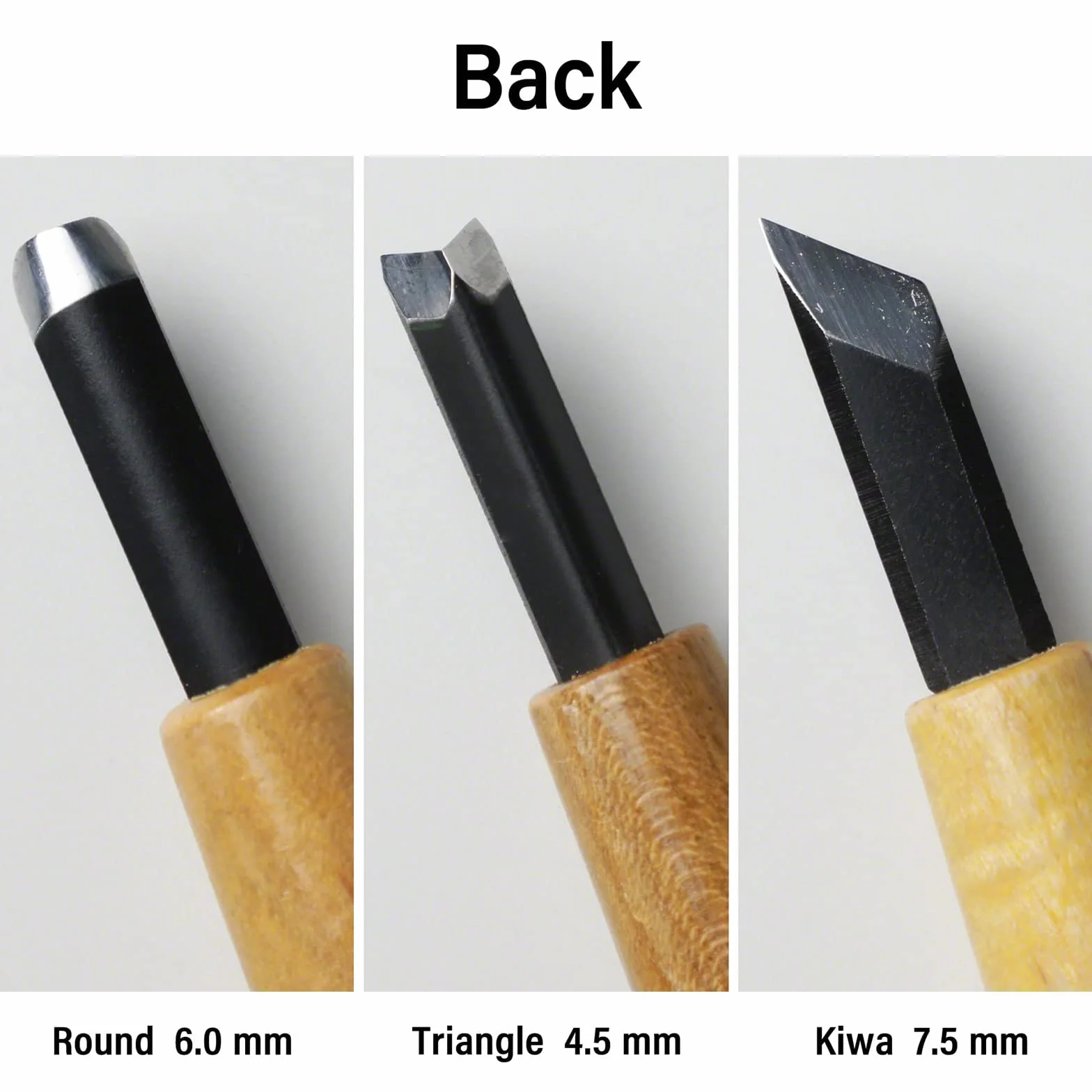 Wazakura Bonsai Jin y Shari Kit de herramientas de creación con cincel hueco redondo, cincel oblicuo individual y herramienta de corte en V, carpintería (kit de 3 piezas para bonsái Jin y Shari)