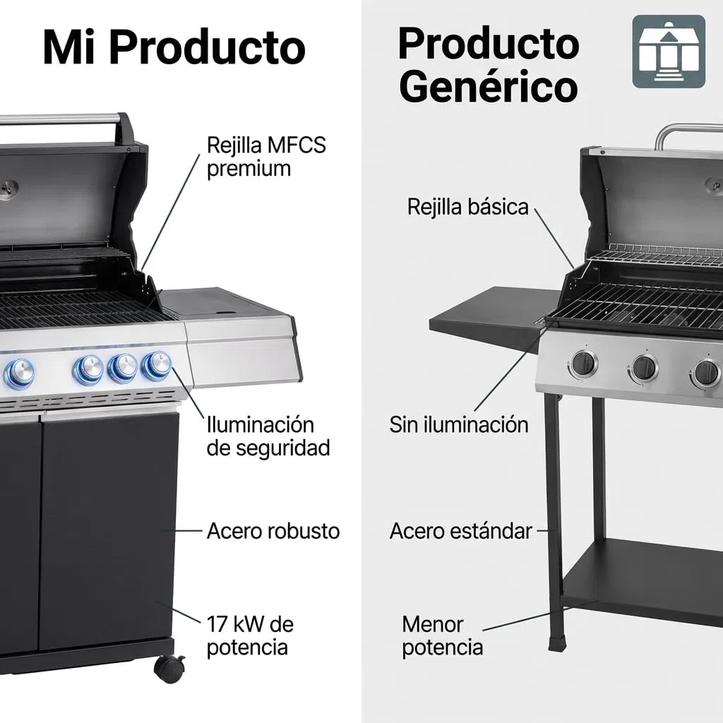 Tarrington House Barbacoa de gas Paxton de 4 + 1 Quemadores, Acero/Acero Inoxidable, Tapa con Termómetro, Mesa Auxiliar, Ruedas, Negro