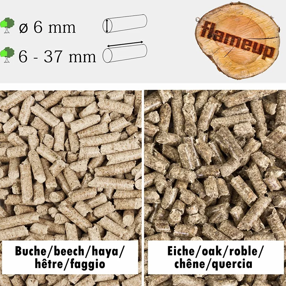 Pellets de roble de 15 kg + 15 kg de pellets de haya, barbacoa, horno para pizza, barbacoa, barbacoa, exterior, horno, barbacoa, pellets de madera, jardín, ahumado, pizza, ahumado, accesorios de humo