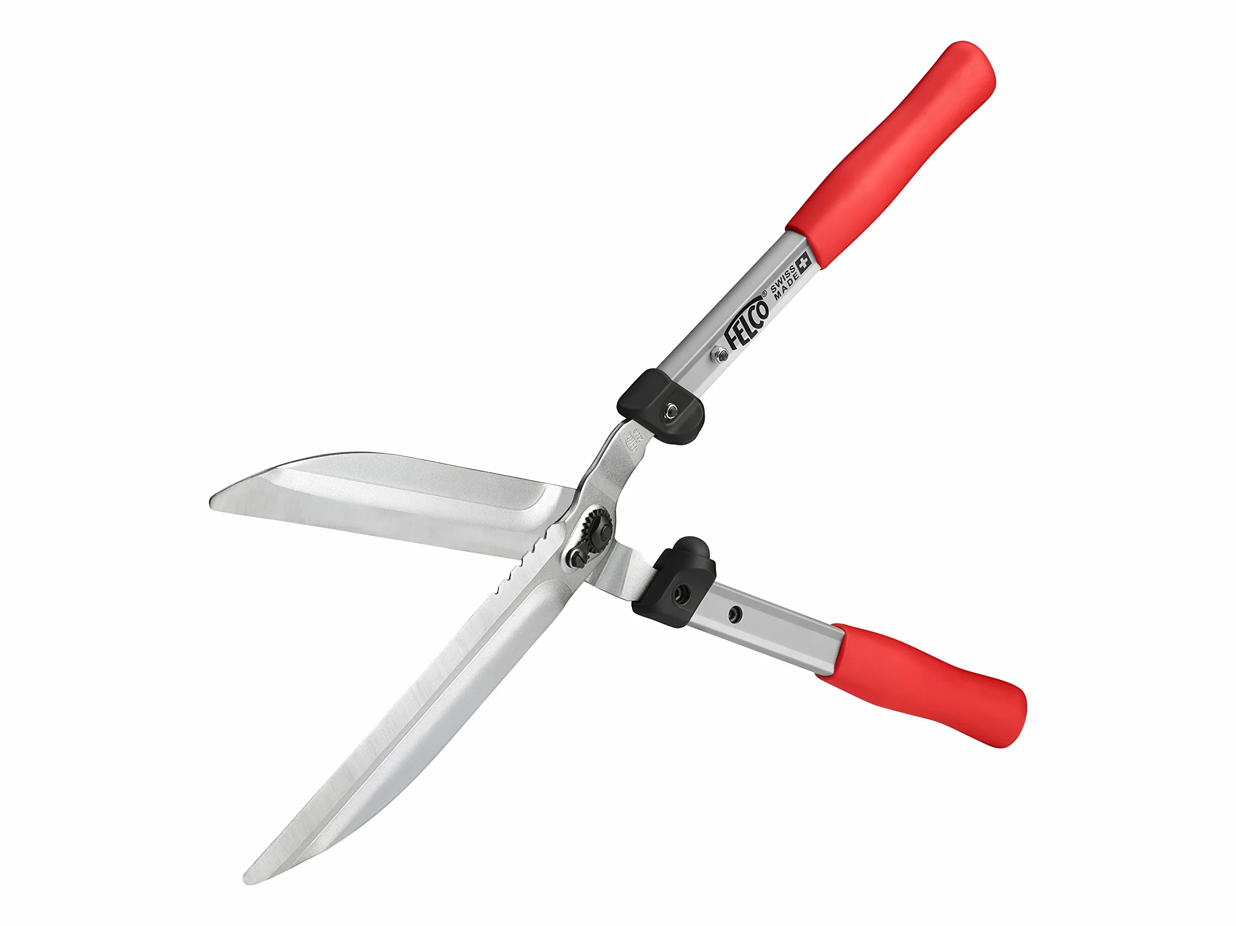 FELCO 250-57 Tijeras de setos (longitud 57 cm, longitud de la hoja 25 cm, mangos de aluminio en I, cuchillas con recubrimiento de cromo, tijeras de jardín, cuchillas grandes, tornillo de grasa)