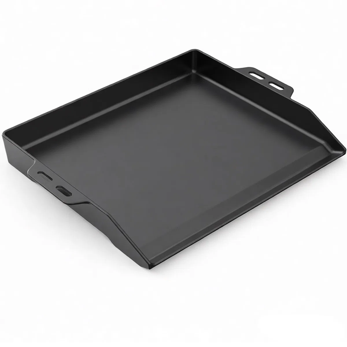 GFTIME Plancha de hierro fundido de 48 x 36 cm, plancha universal para parrilla RÖSLE VIDERO, Weber, Enders, Campingaz, Napoleón, Tepro, Taino, parrilla de gas, con canalón de grasa integrado y borde