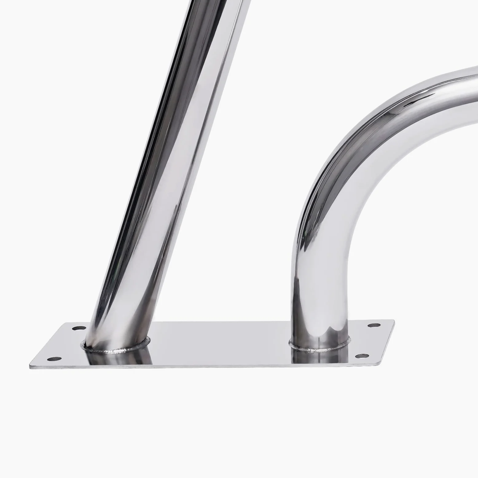 Barandilla de piscina de acero inoxidable 304, pasamanos de acero inoxidable 304, 81 x 58 cm, portátil, ayuda para la entrada de piscina con carga de 120 kg, arco en forma de U de 4,2 cm de