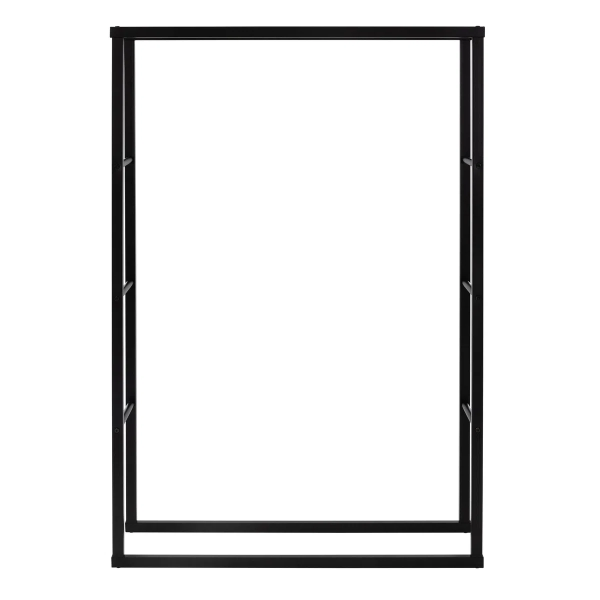 ML-Design Estanteria Metálica para Leña 100 x 150 x 25 cm Soporte Organizador de Madera para Interior o Exterior, Leñero Negro Moderno Junto a Chimenea/Fogata Estructura de Acero para Apilar Troncos