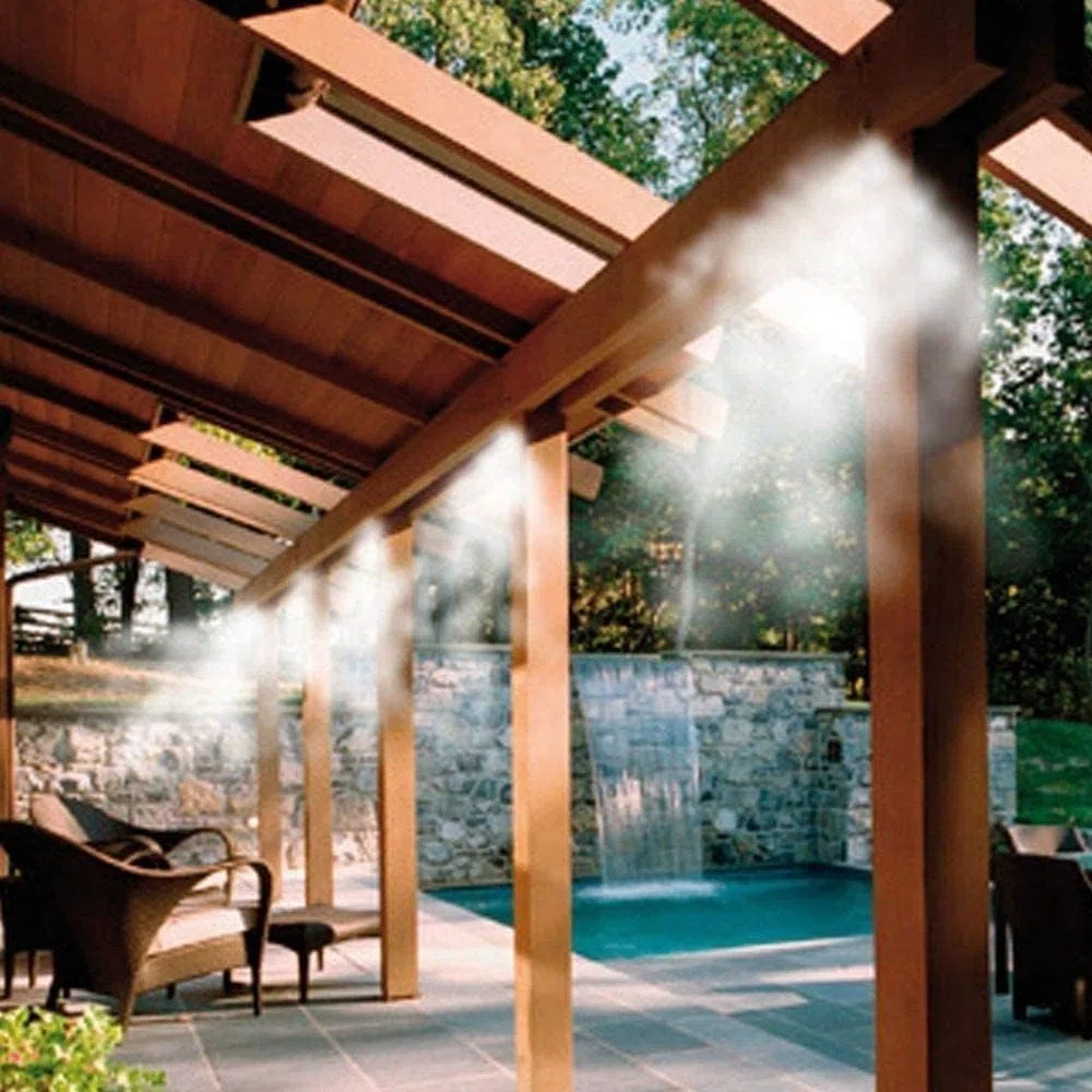 TuttoClick - Kit nebulizador de agua, niebla, cenador, sombrilla, jardín, fresco, 10 m