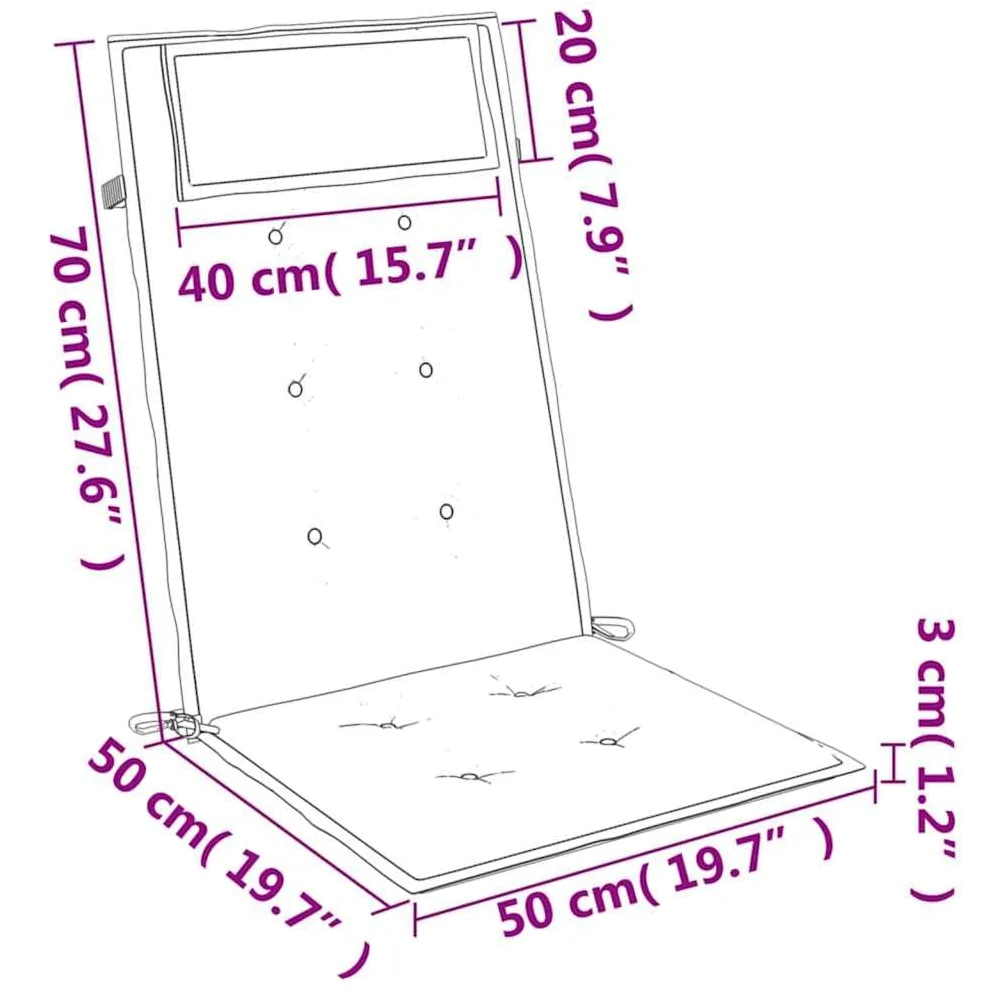 vidaXL Cojines de Silla con Respaldo Alto 4 uds Tela Oxford Gris Taupe, cojín, cojín para Silla, cojín para Asiento, cojín para sillón