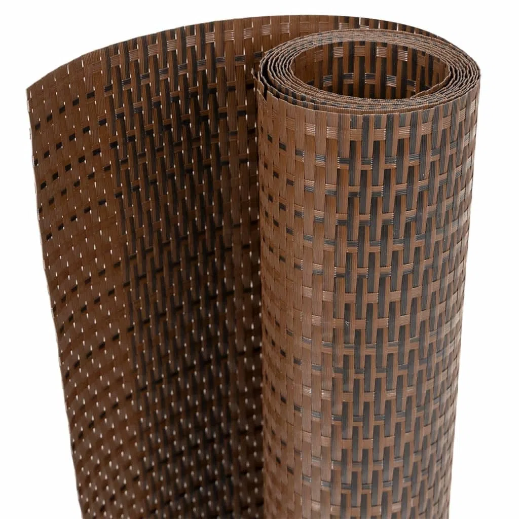 vidaXL Toldo para balcón ratán sintético marrón y Negro 500x90 cm, Pantalla de balcón, Pantalla de privacidad de jardín, Pantalla de Cerca