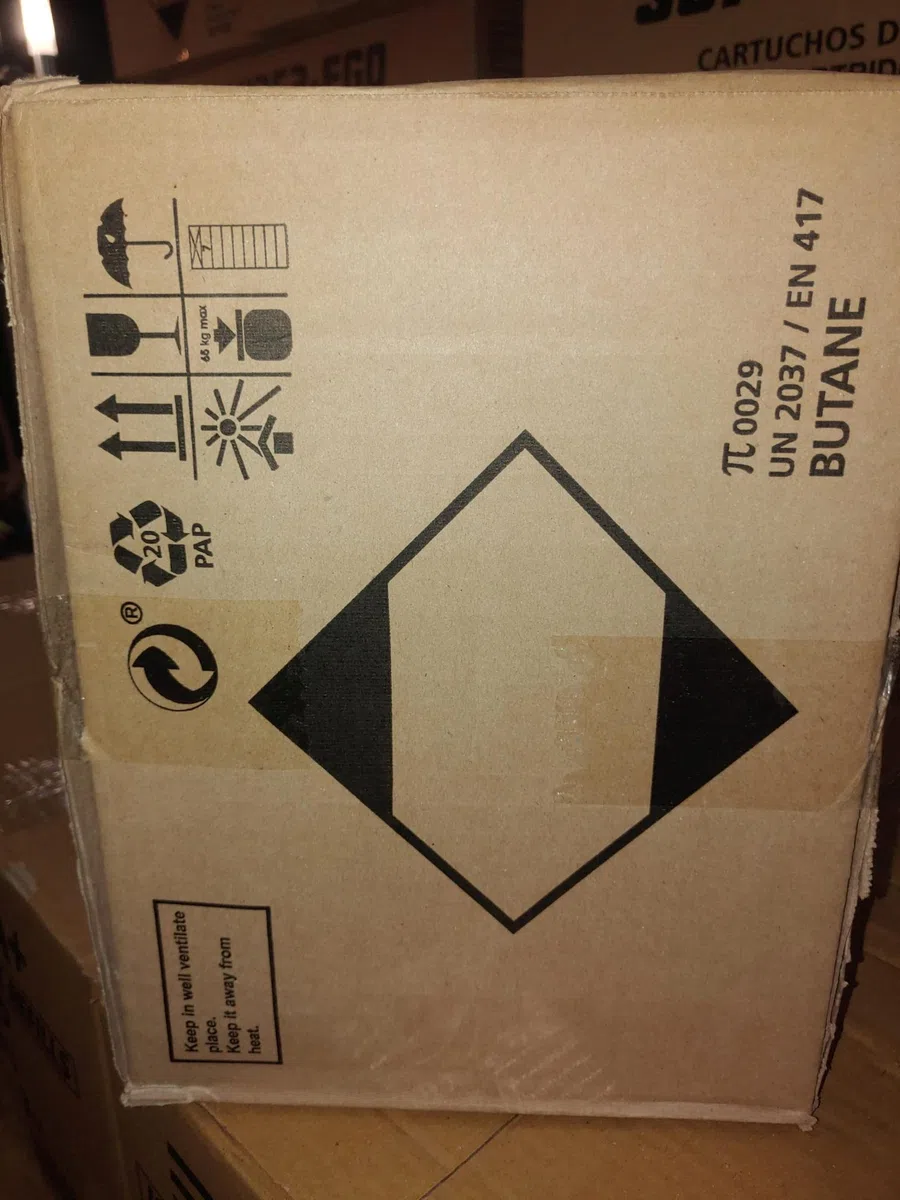 Pack de 28 Cartuchos de Gas Butano b-250, 227g para Hornillos Quemadores, Cartucho de Gas para Camping 250, 28 Bombonas