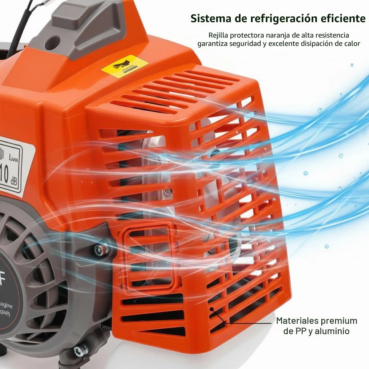 Motor de gasolina de 2 tiempos de 3 CV, motor de gasolina de 2,2 kW, 63 cc de cilindrada, 8500 rpm, enfriado por aire, arranque por cable, cilindro único, ligero y portátil, motor de arranque ligero