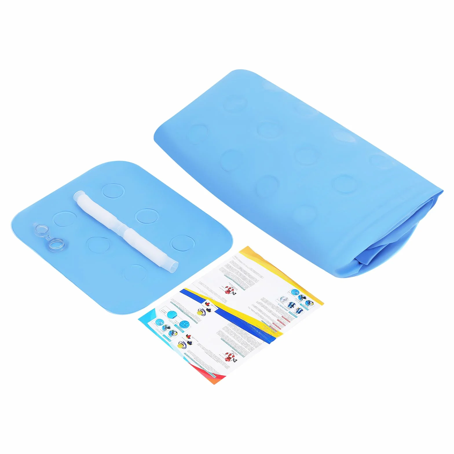 Bañera móvil para adultos, PVC plegable, bañera inflable, 160 x 84 x 64 cm, fondo de burbujas grueso, bañera de spa con tapa de cremallera para el hogar, camping y viajes, azul