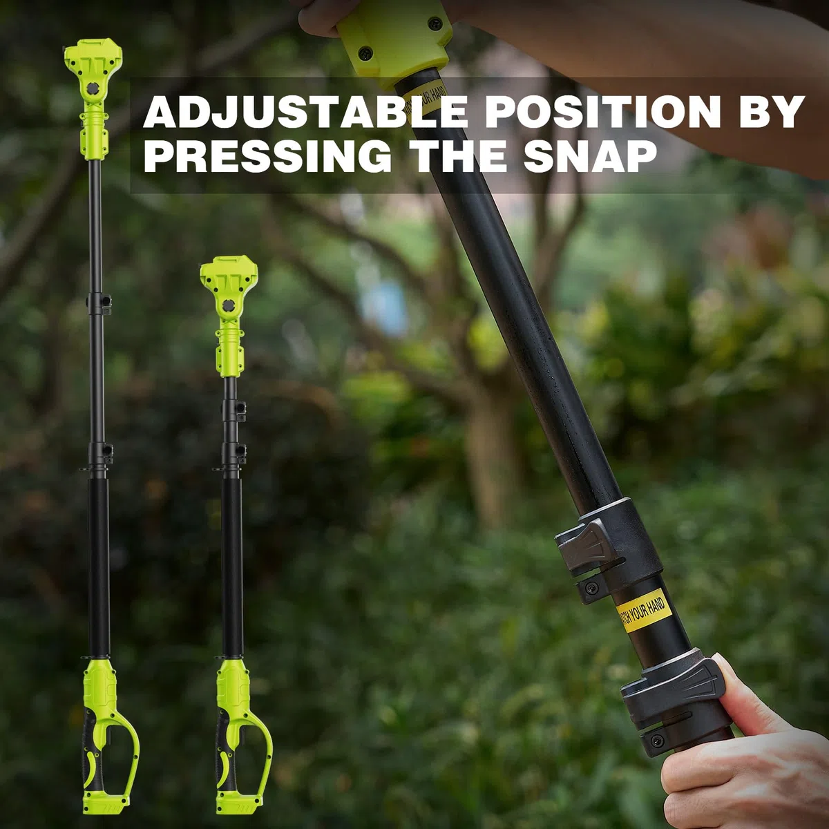 Supstable Mango telescópico, barra telescópica para podadora con batería, compatible con motosierra Supstable Mini batería, sin batería ni motosierra