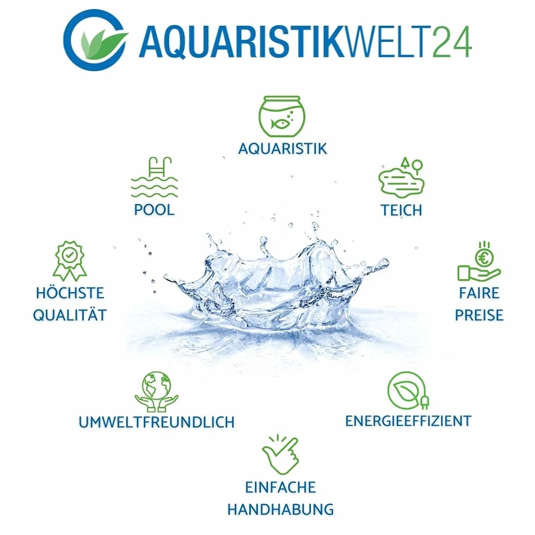 AquaOne - Manguera en espiral para estanque (38 mm, 1 1/2", 15 m, PVC), color negro