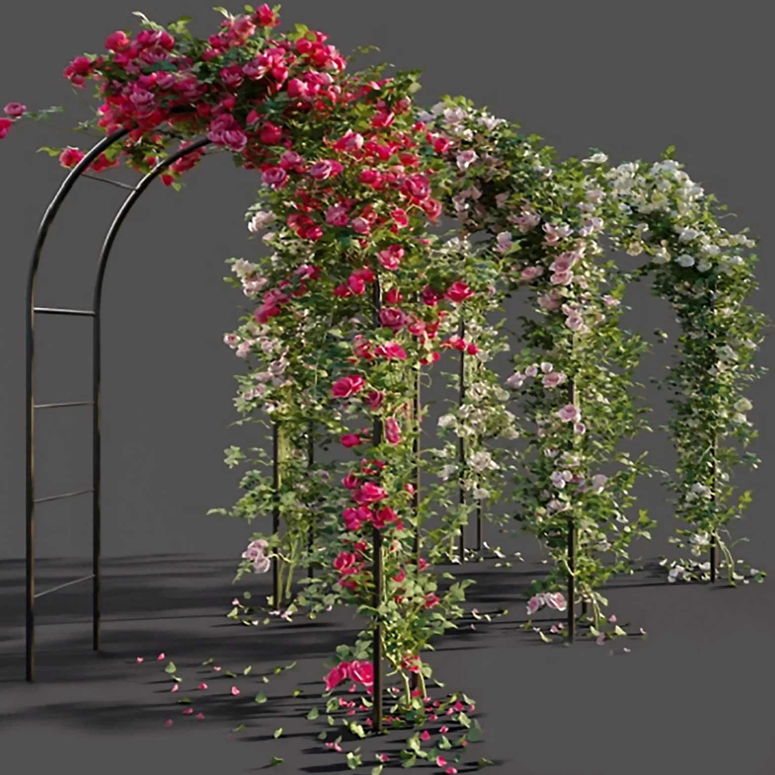 Arco de Jardín de Metal Grande, Pérgola para Plantas Trepadoras, Decoración de Bodas y Patio Trasero