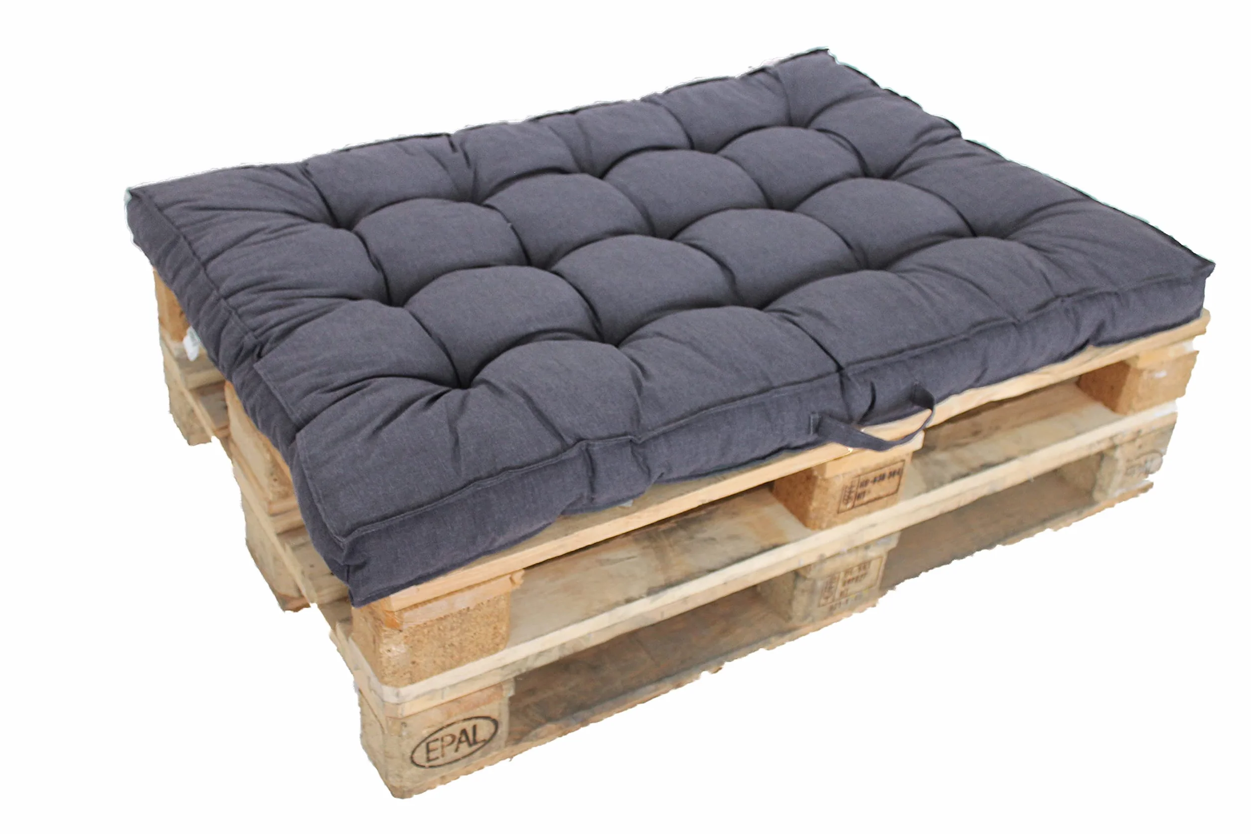 Ambientehome Cojín para palés, 120 x 80 cm, Color Gris Claro