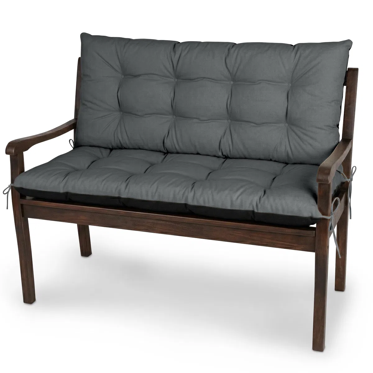 Spatium Cojin Banco Respaldo Jardin Exterior Impermeable Transpirable Acolchado Asiento Terraza Muebles Comodo Duradero Rellenable 130x50+50cm Antracita