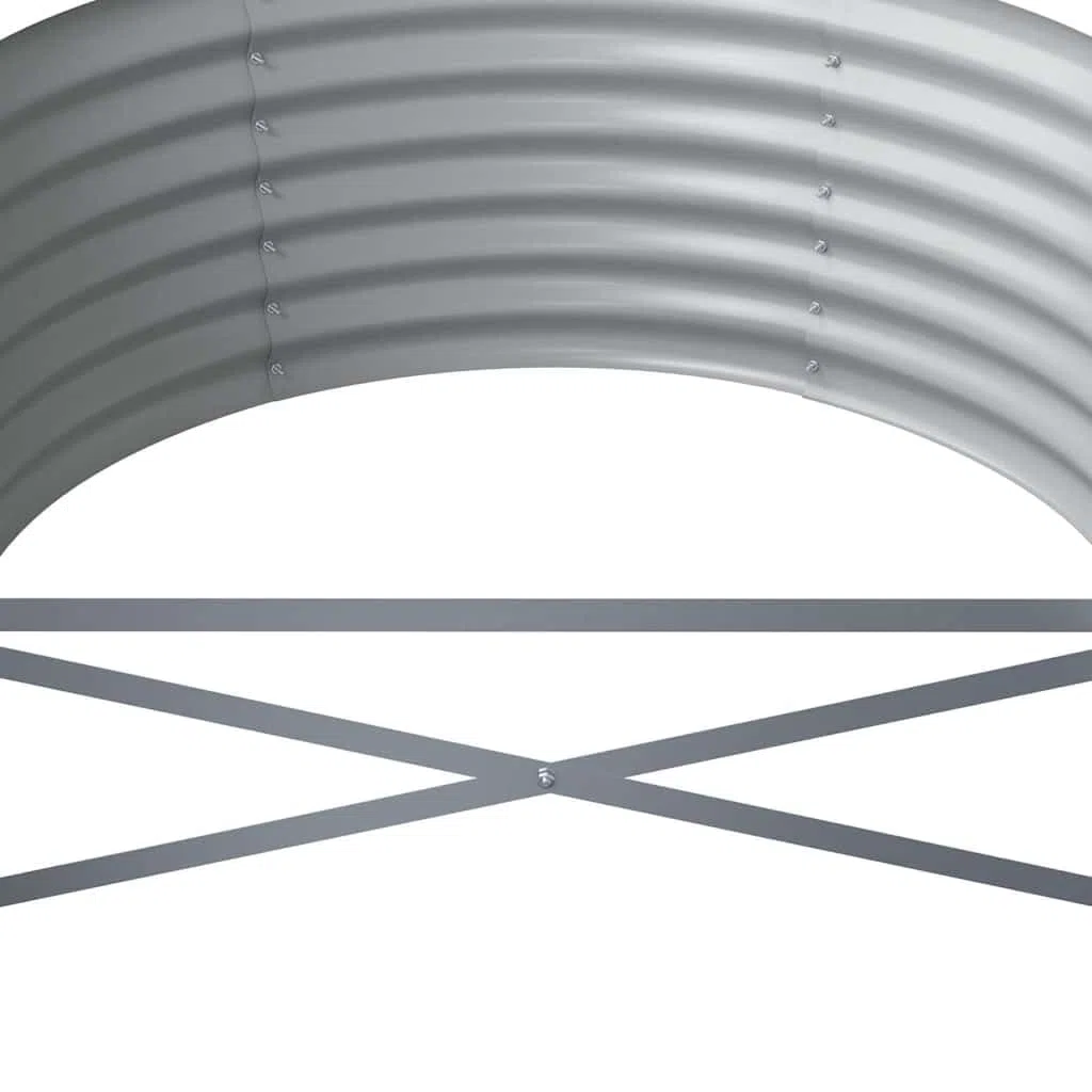 vidaXL Jardinera Arriate Elevado Macetero Maceta Tiesto Soporte para Plantas Vegetales Hierbas Acero con Recubrimiento Polvo Antracita 368x80x36 cm