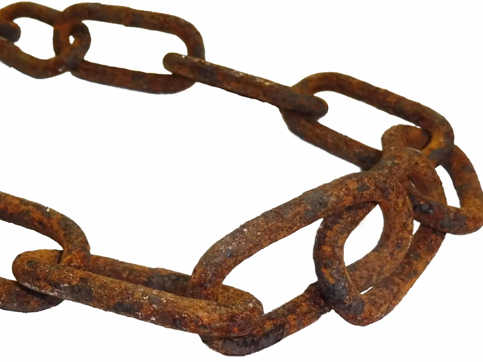 vitaliano cadena de eslabones de acero oxidado por metro, 3 metros, 5mm de grosor, cadena de hierro en estilo antiguo, retro, vintage, como cadena de desagüe de lluvia, cadena de anilla, cadena de lám