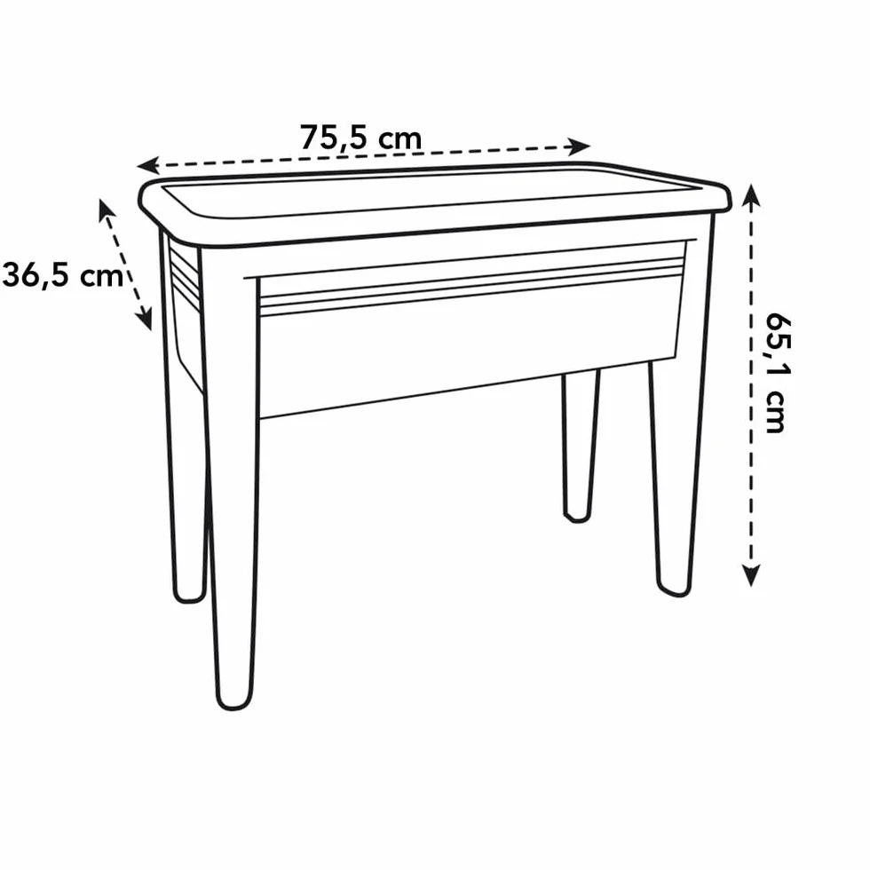 Elho Green Basics Grow Table XXL 75 - Jardinera por Exterior cultívalo tú Mismo - Ø 75.5 x H 65.1 cm - Stone Green