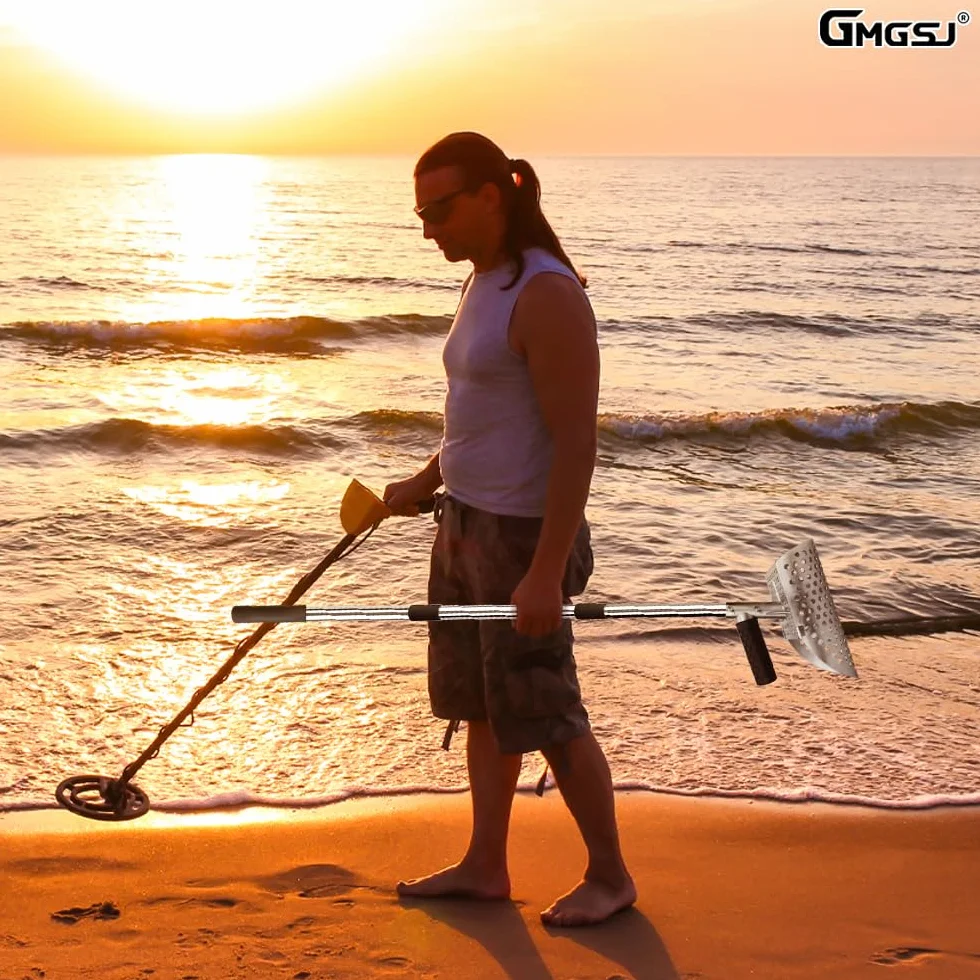 Cuchara de arena resistente para detección de metales, búsqueda del tesoro de visualización de playa, palas de arena, accesorios de detección de detector de metales y herramientas de