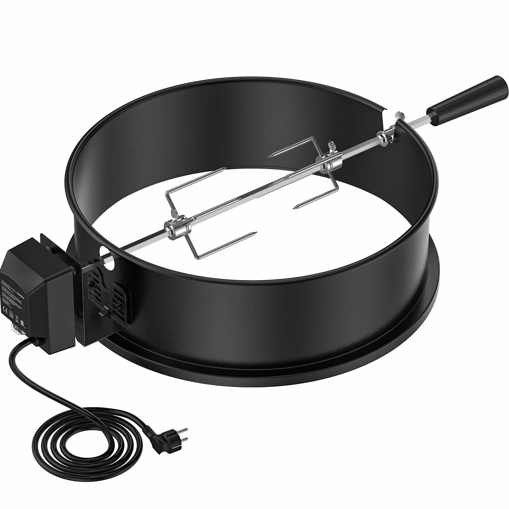 onlyfire Set de asador Ring para Barbacoa para 47 cm carbón Vegetal Barbacoa, Weber 47cm y Muchos Otros Modelos, Asador, Tenedor, Motor de Parrilla (Esmaltado)