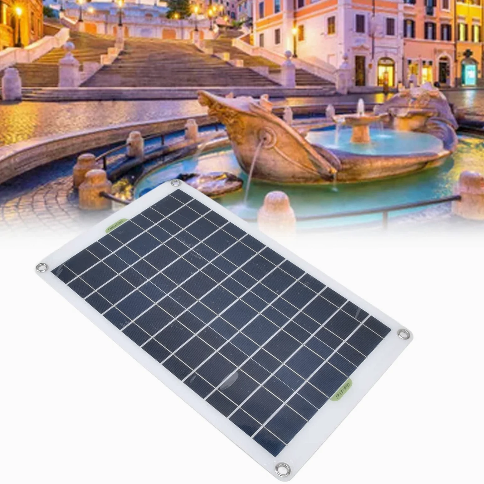 Bomba Solar para Fuente, 50W Panel 800L/h 12V Bajo Ruido DC Kit de Bomba de Agua con Panel Solar Bomba Solar para Fuente de Agua para Baño de Pájaros, Jardín, Tanque de Peces