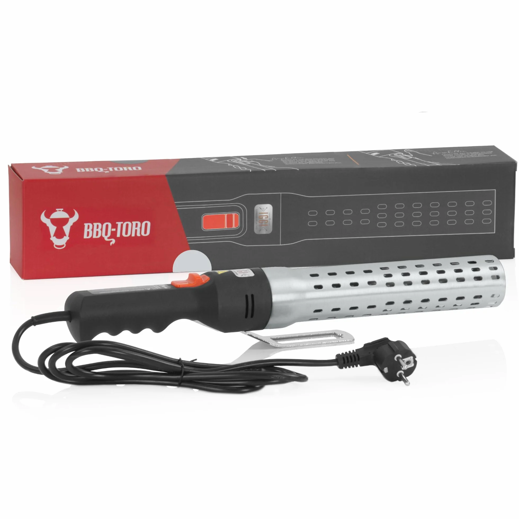 BBQ-TORO Encendedor Eléctrico para Barbacoa y Chimenea con Abrebotellas I 2000 W - 650 °C I Ventilador para encender Carbón Vegetal, Briquetas y Leña
