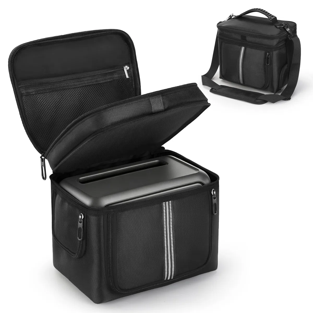 Funda de transporte compatible con BLUETTI Elite 30 V2/EB3A estación de energía portátil al aire libre, bolsa de almacenamiento con múltiples bolsillos, correa para el hombro y accesorios de