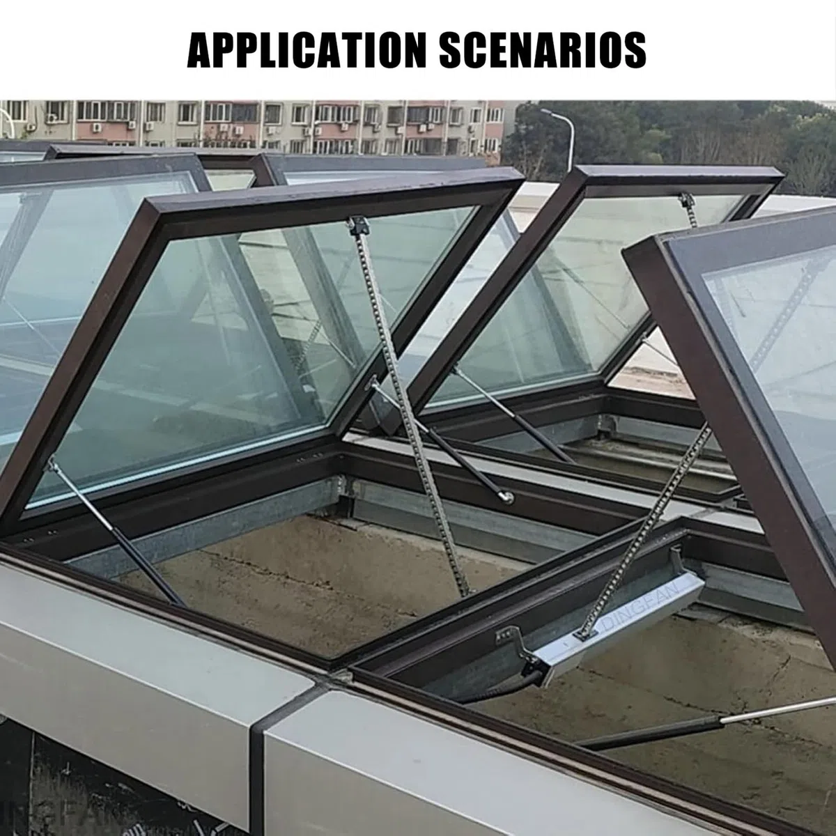 Abreador De Ventana De La Cadena Eléctrica con Control Remoto E Interruptor, Actuador De Ventana Automática De 300 Mm-000 Mm para Tragar, Invernadero Y Ventilación De Techo, 300mm