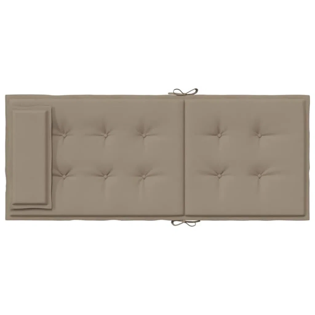 vidaXL Cojines de Silla con Respaldo Alto 4 uds Tela Oxford Gris Taupe, cojín, cojín para Silla, cojín para Asiento, cojín para sillón