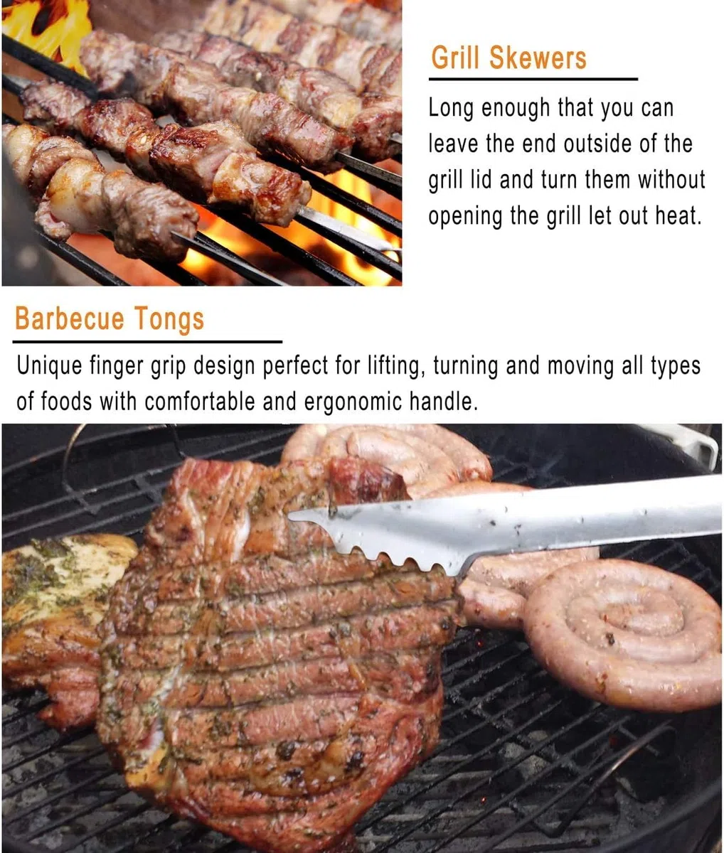 grilljoy 24PCS Kit de Utensilios para Barbacoa