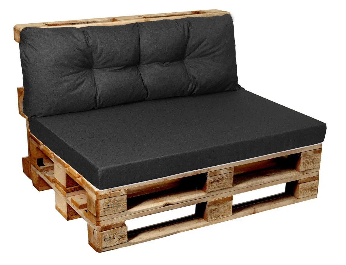 Cojines para palets, Cojines para Sofas de palets Asiento, Respaldo o Juego V1 (Set (Asiento 120x60+Respaldo 120x50))