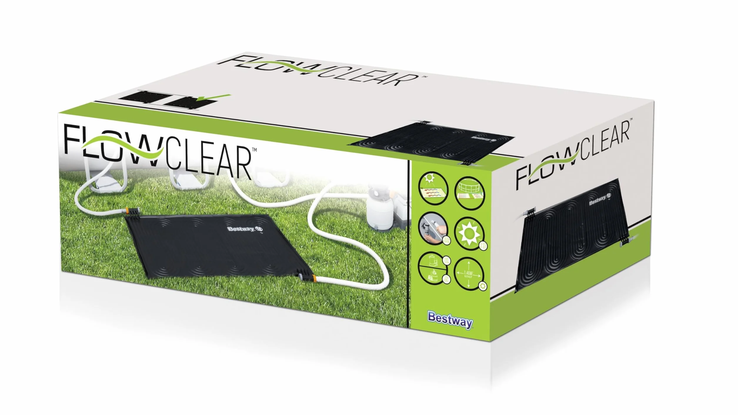 Bestway 58423-17 Calentador Manta Solar Piscina Clean Sun Powered Pad, 110x171x10 cm
