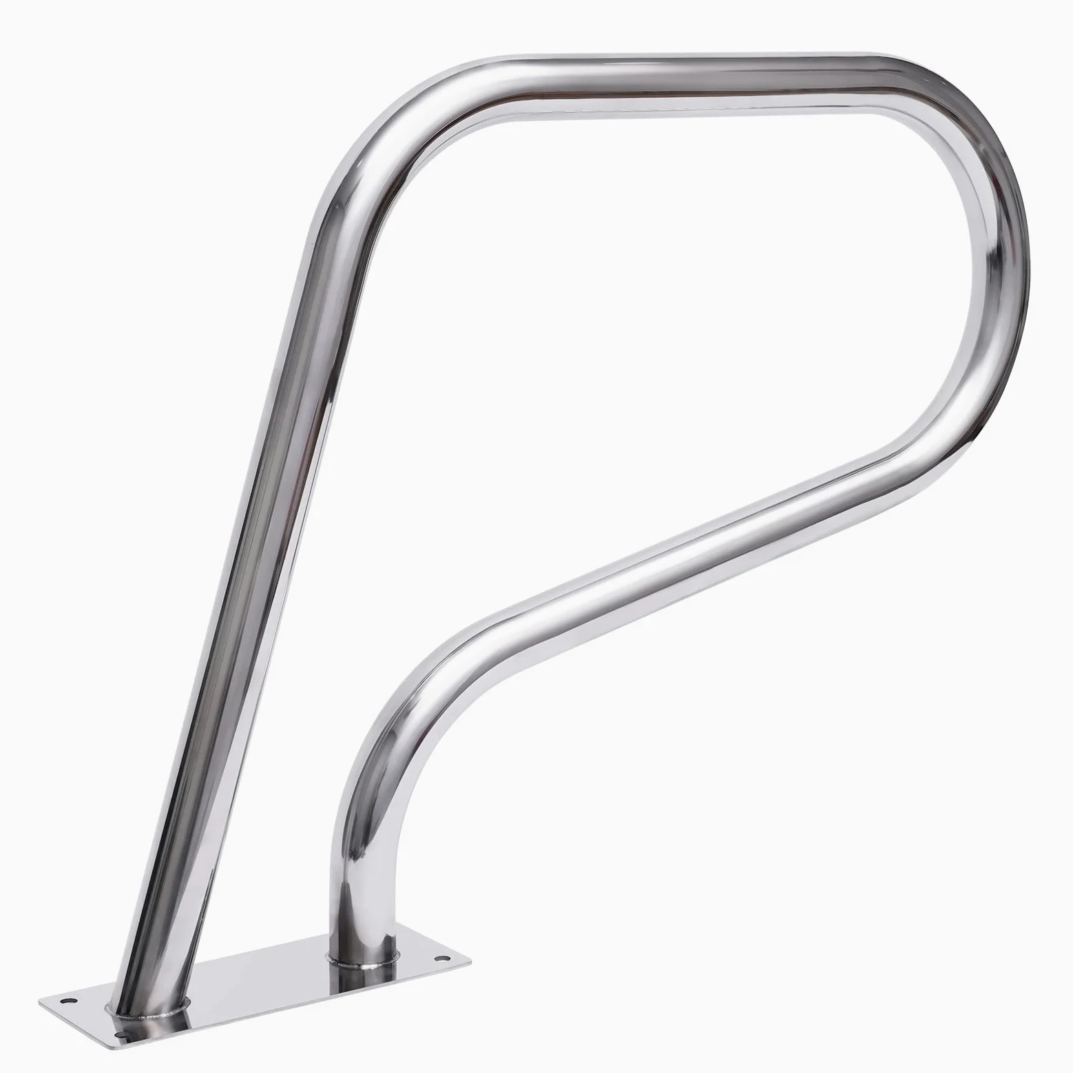 Barandilla de piscina de acero inoxidable 304, pasamanos de acero inoxidable 304, 81 x 58 cm, portátil, ayuda para la entrada de piscina con carga de 120 kg, arco en forma de U de 4,2 cm de
