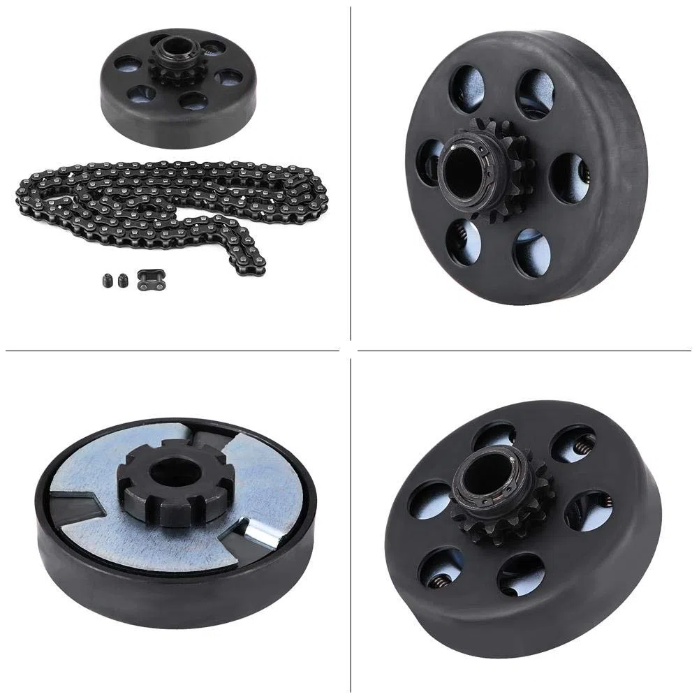Embrague centrífugo, 3/4 pulg. Embrague centrífugo Embrague de 12 dientes Mini bicicleta Go-kart Cluth con 35 juegos de tornillos de cadena aptos para motores de